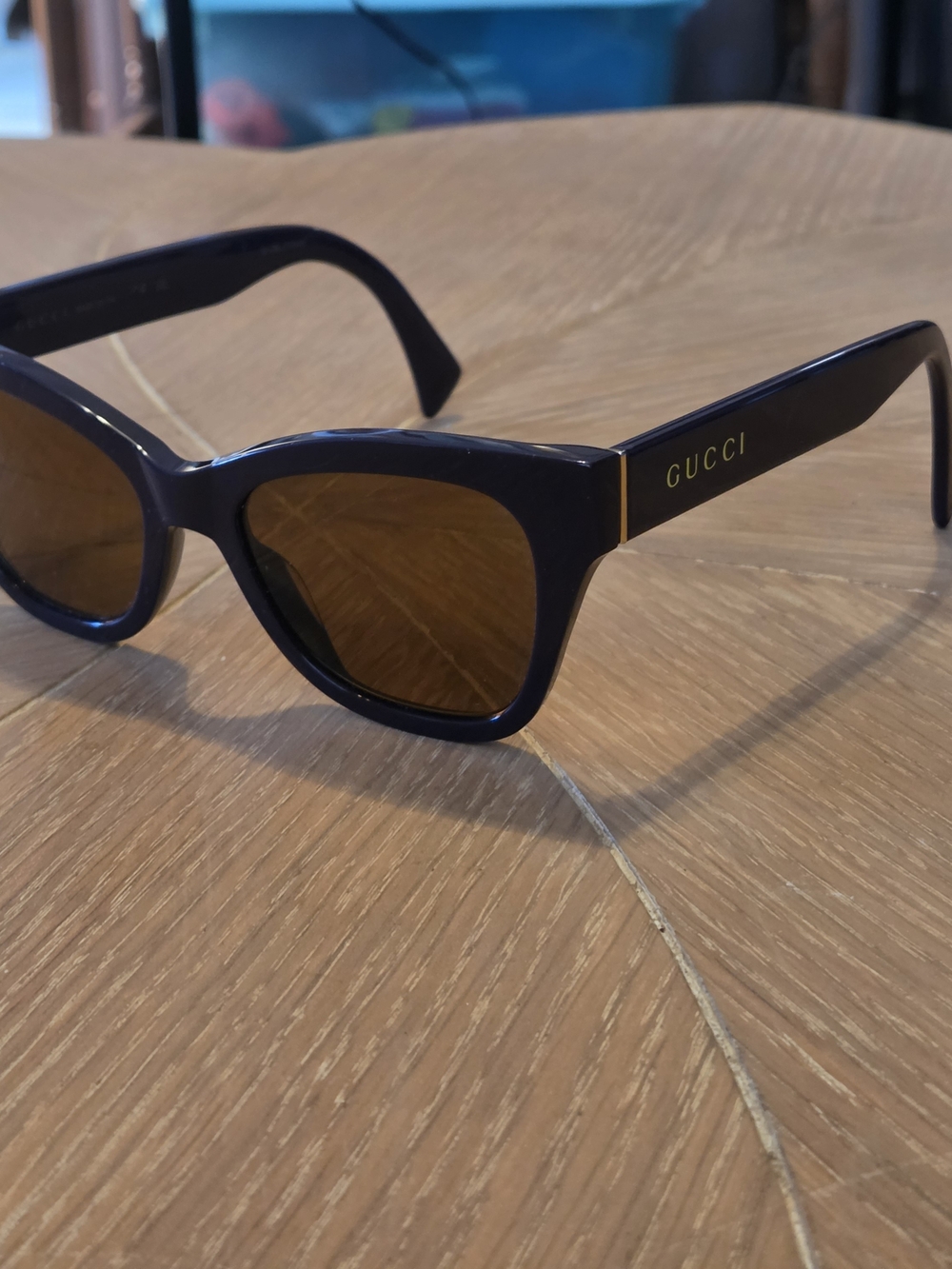 Gucci Women’s Purple Cat-Eye Sunglasses with Brown Lenses